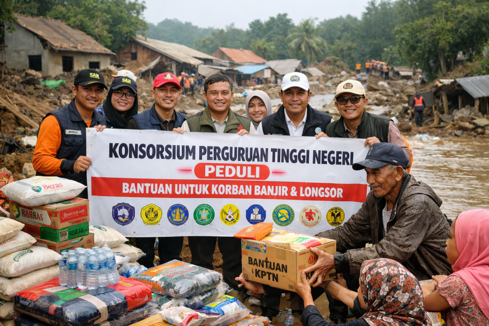 Konsorsium PTN Salurkan Bantuan untuk Korban Banjir dan Longsor di Sumut dan Aceh