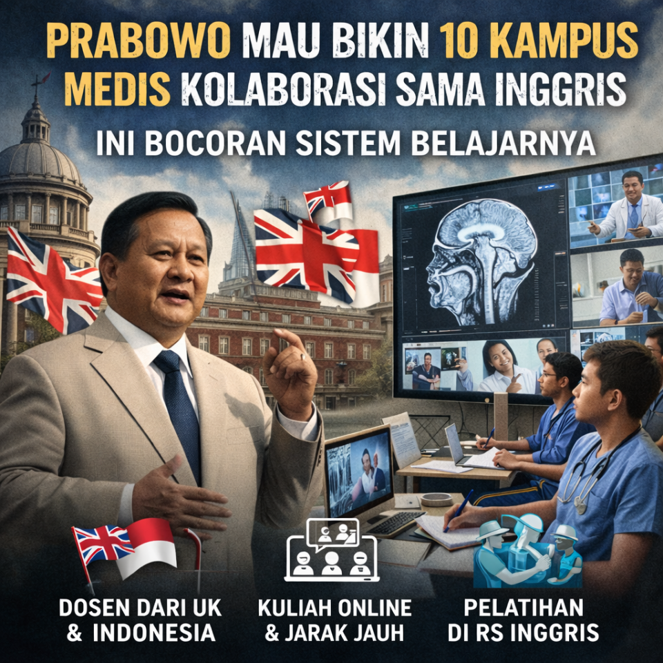 Prabowo Mau Bikin 10 Kampus Medis Kolaborasi Sama Inggris, Ini Bocoran Sistem Belajarnya