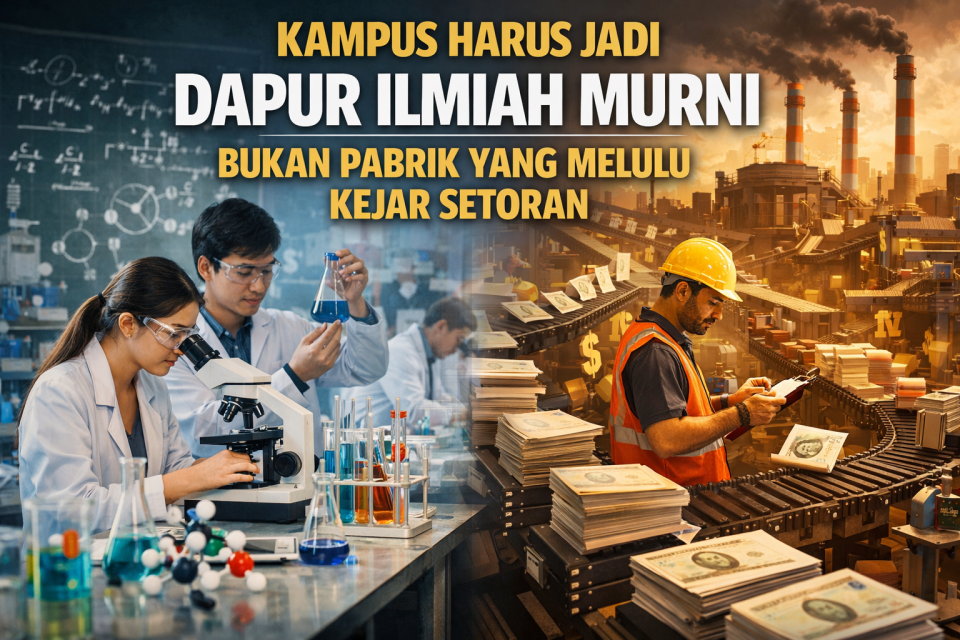 Kampus Harus Jadi Dapur Ilmiah Murni, Bukan Pabrik yang Melulu Kejar Setoran