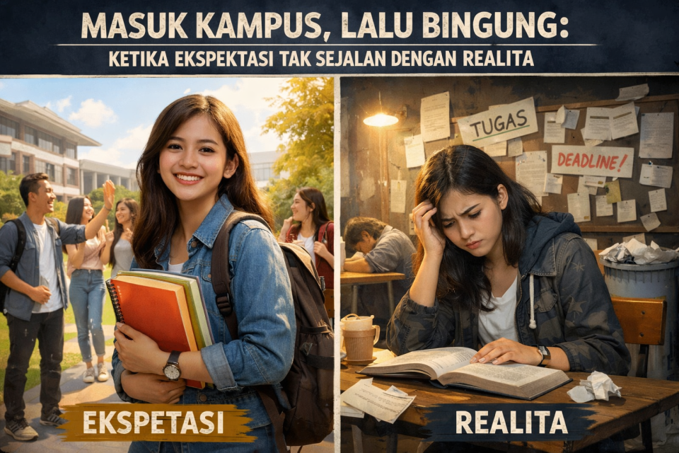 Masuk Kampus, Lalu Bingung: Ketika Ekspektasi Tak Sejalan dengan Realita