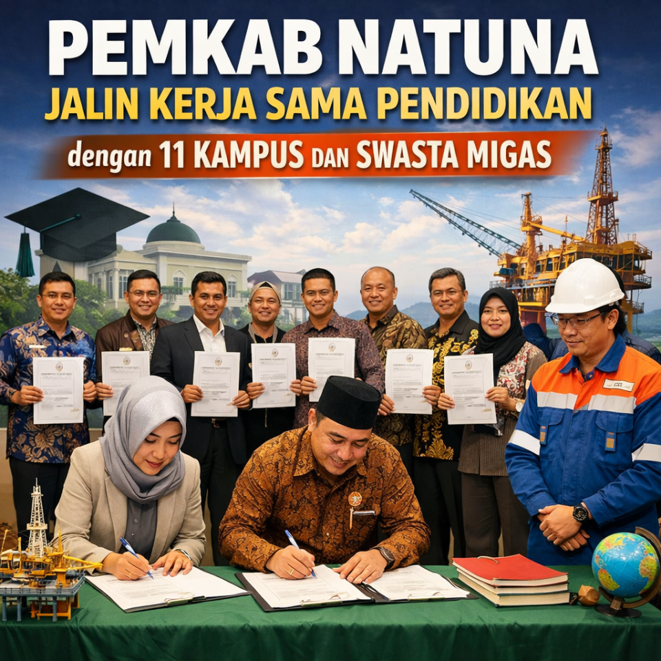 Pemkab Natuna Jalin Kerja Sama Pendidikan dengan 11 Kampus dan Swasta Migas