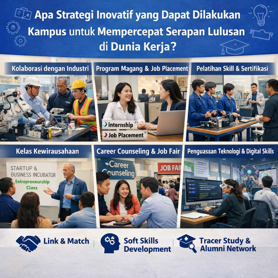 Apa Strategi Inovatif yang Dapat Dilakukan Kampus untuk Mempercepat Serapan Lulusan di Dunia Kerja?