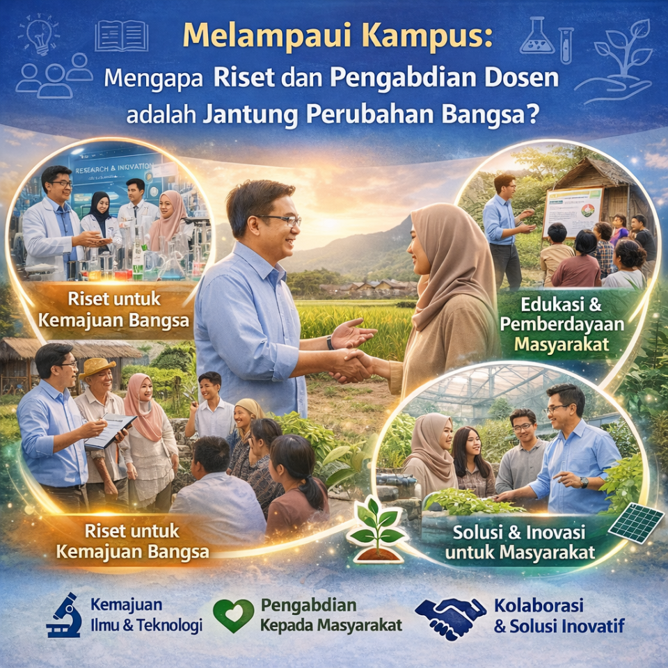Melampaui Kampus: Mengapa Riset dan Pengabdian Dosen adalah Jantung Perubahan Bangsa?