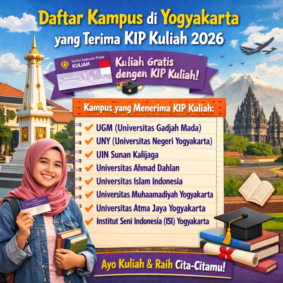 Daftar Kampus di Yogyakarta yang Terima KIP Kuliah 2026