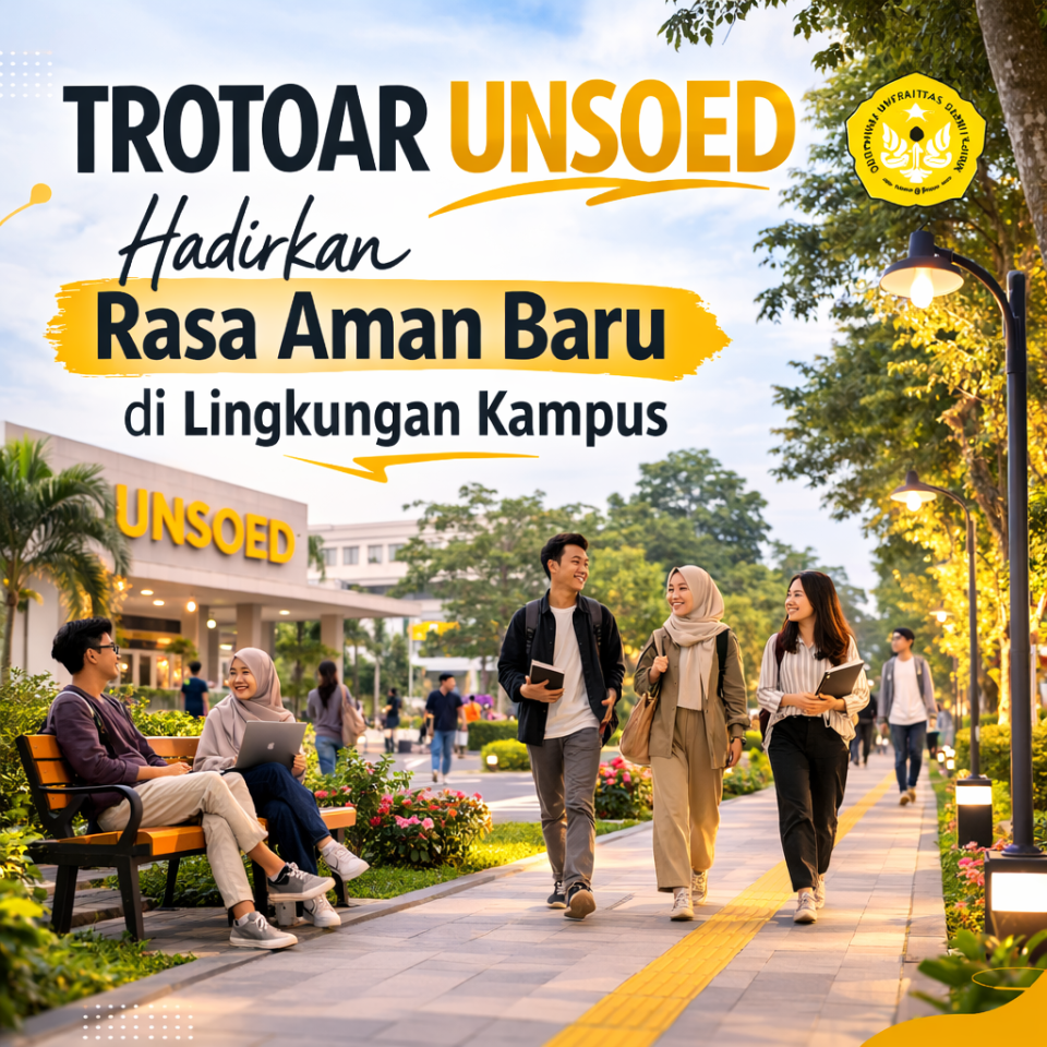 Trotoar Unsoed, Hadirkan Rasa Aman Baru di Lingkungan Kampus