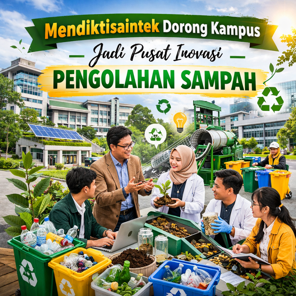 Mendiktisaintek Dorong Kampus Jadi Pusat Inovasi Pengolahan Sampah