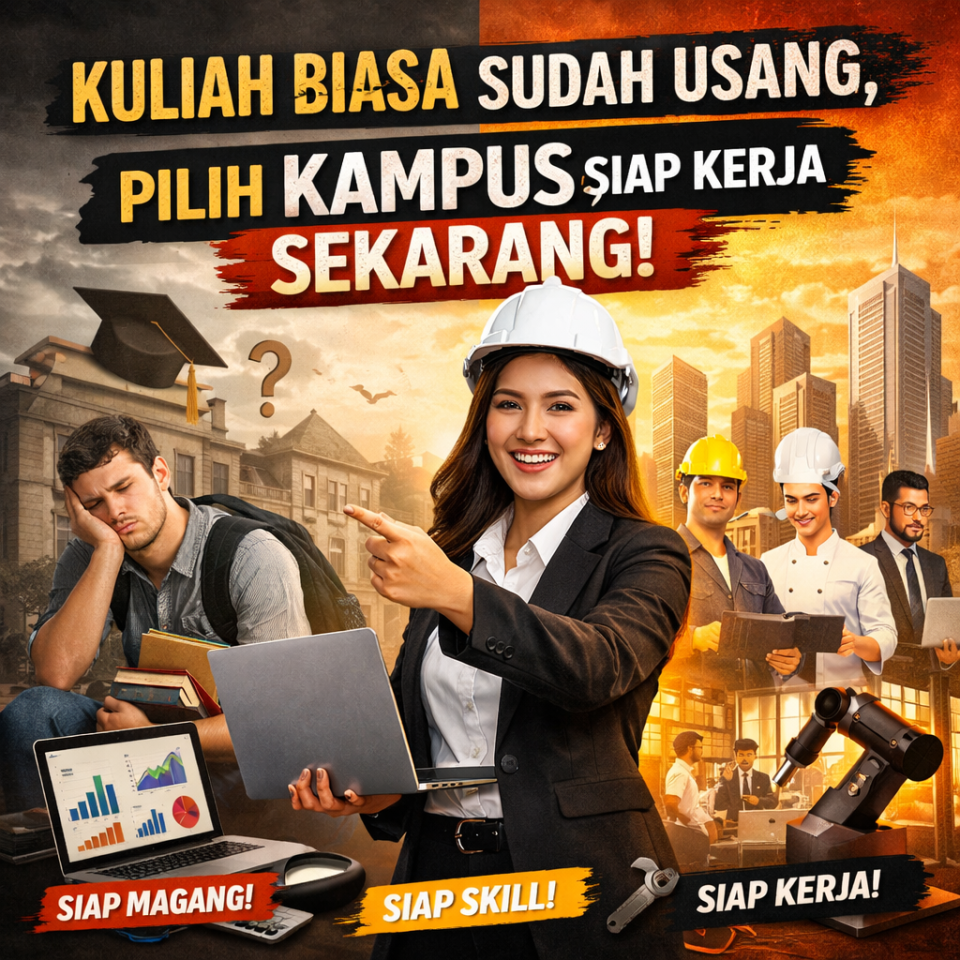 Kuliah Biasa Sudah Usang, Pilih Kampus Siap Kerja Sekarang