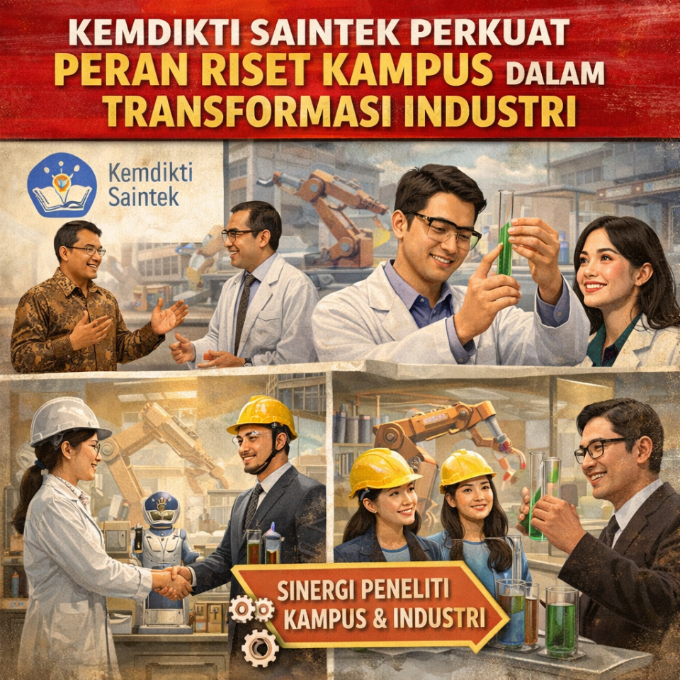 Kemdiktisaintek Perkuat Peran Riset Kampus dalam Transformasi Industri