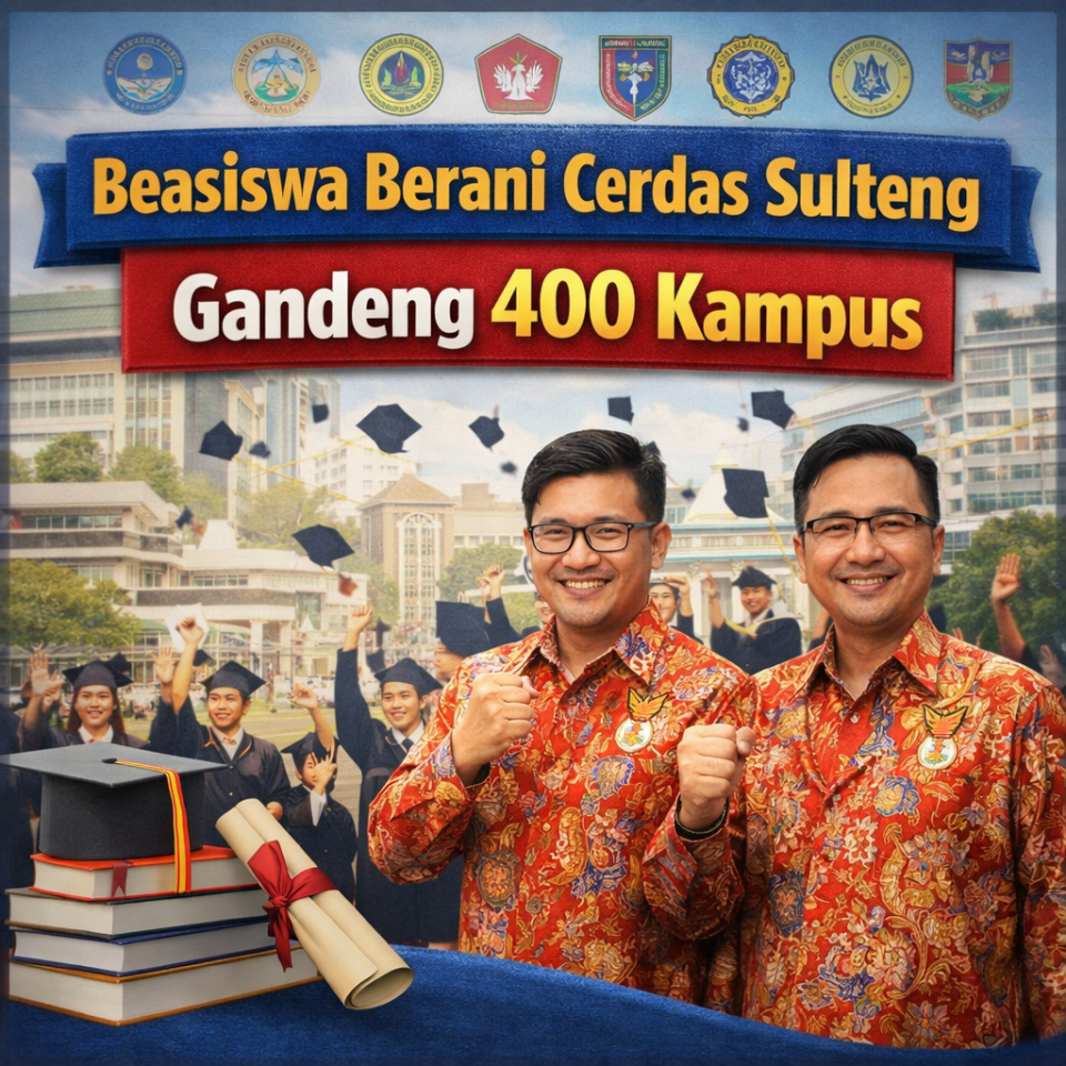 Beasiswa Berani Cerdas Sulteng Gandeng 400 Kampus