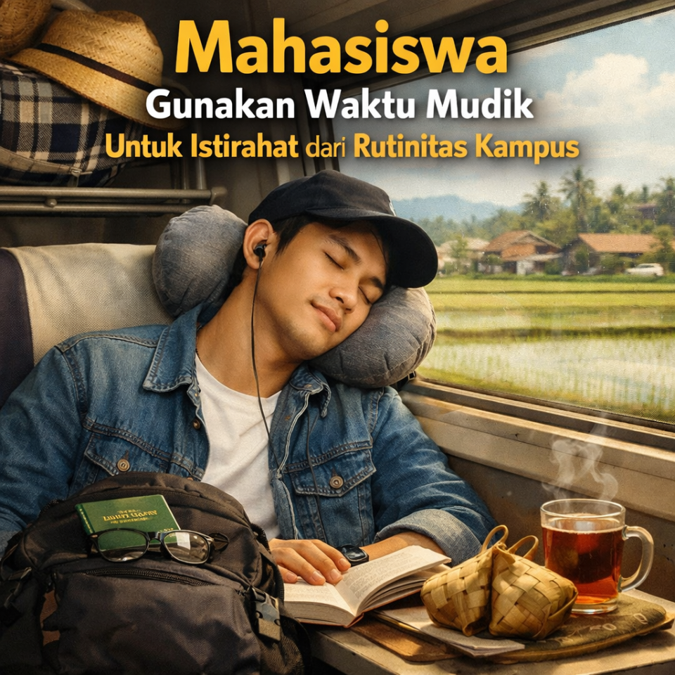 Mahasiswa Gunakan Waktu Mudik untuk Istirahat dari Rutinitas Kampus