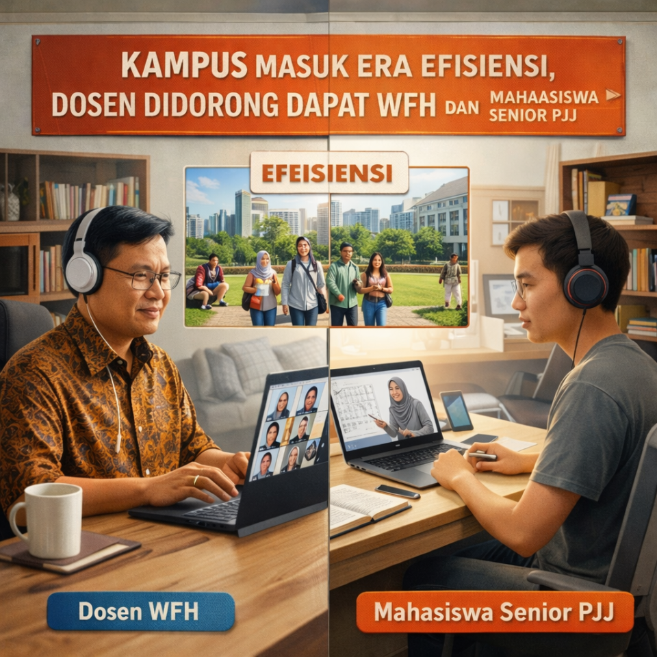 Kampus Masuk Era Efisiensi, Dosen Didorong Dapat WFH dan Mahasiswa Senior PJJ