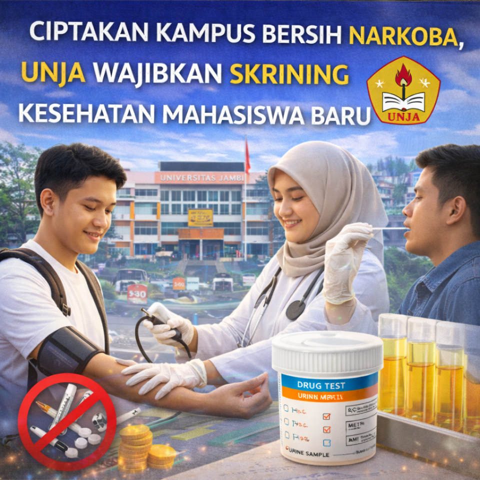 Ciptakan Kampus Bersih Narkoba, UNJA Wajibkan Skrining Kesehatan Mahasiswa Baru