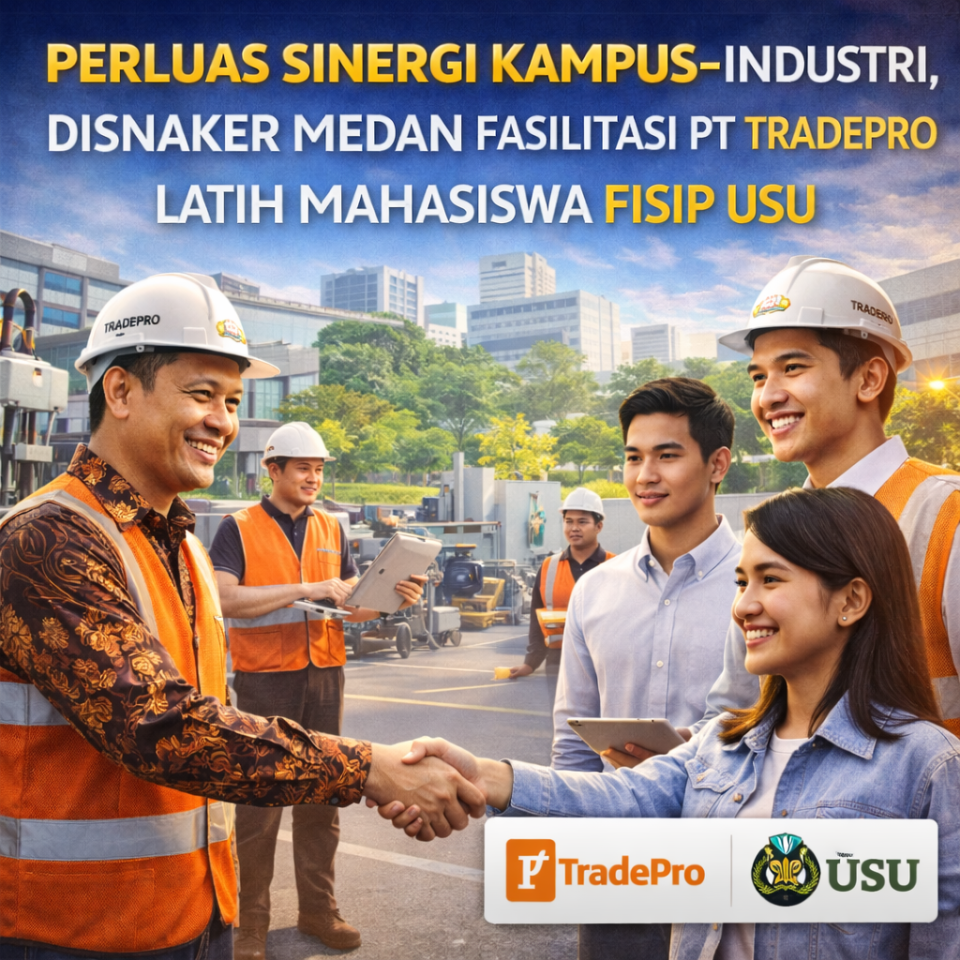 Perluas Sinergi Kampus–Industri, Disnaker Medan Fasilitasi PT Tradepro Latih Mahasiswa FISIP USU