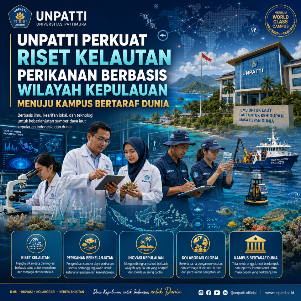 Unpatti Perkuat Riset Kelautan Perikanan Berbasis Wilayah Kepulauan Menuju Kampus Bertaraf Dunia