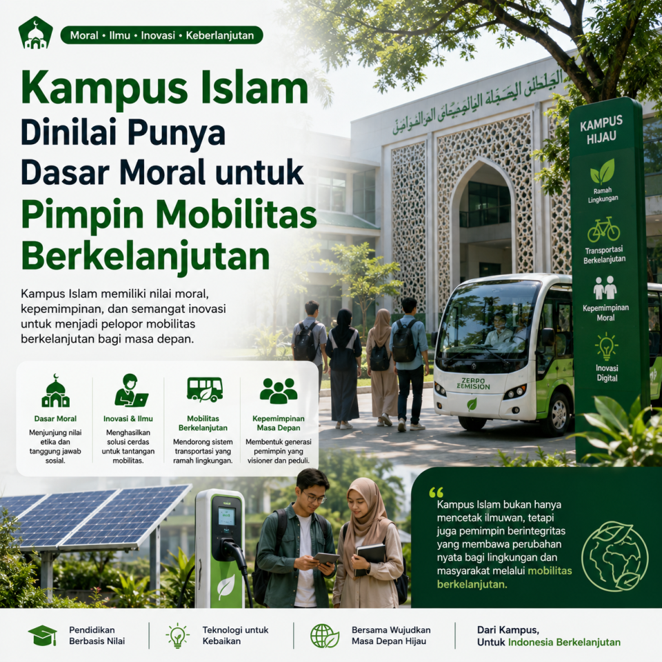 Kampus Islam Dinilai Punya Dasar Moral untuk Pimpin Mobilitas Berkelanjutan