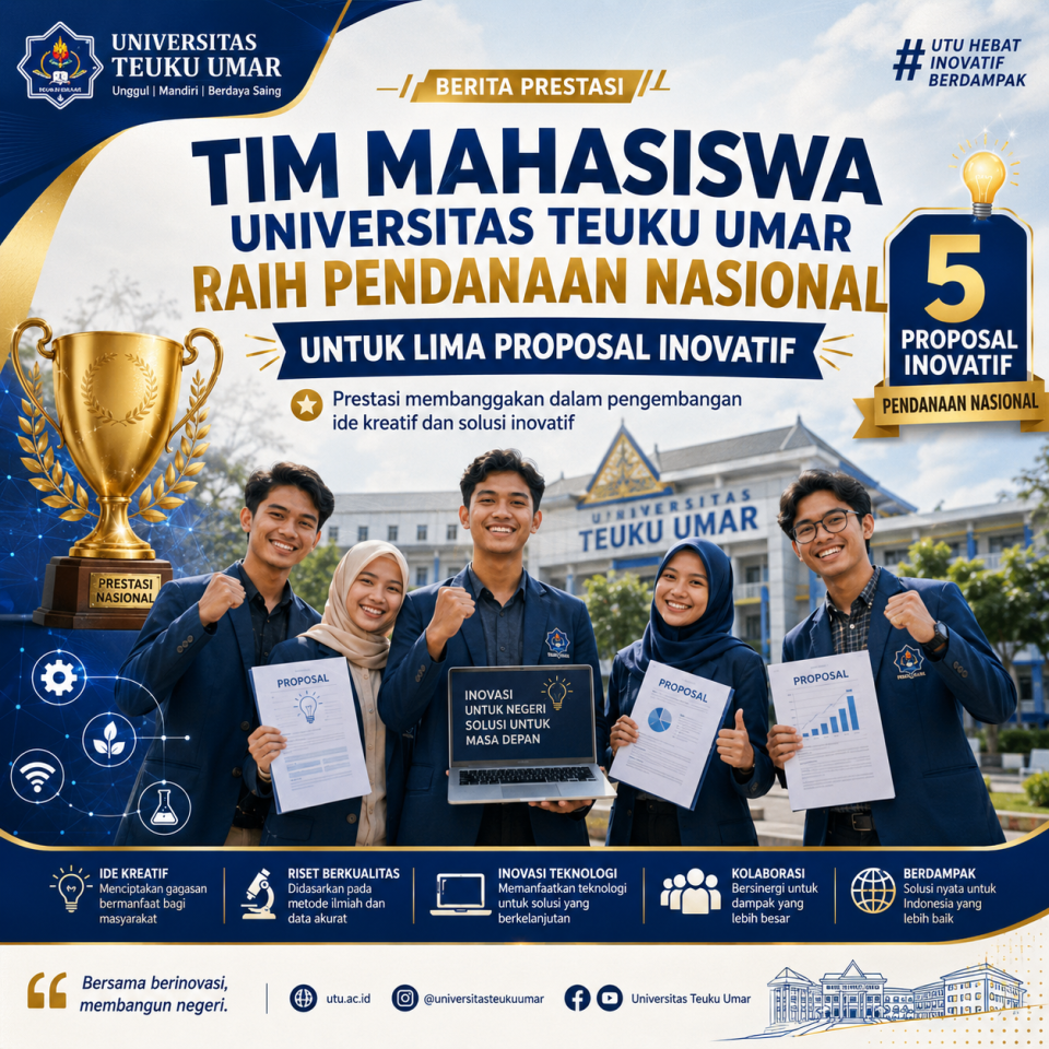 Tim Mahasiswa Universitas Teuku Umar Raih Pendanaan Nasional untuk Lima Proposal Inovatif