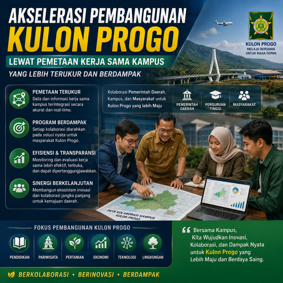 Akselerasi Pembangunan Kulon Progo Lewat Pemetaan Kerja Sama Kampus yang Lebih Terukur dan Berdampak